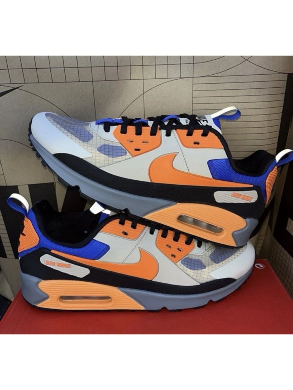 NEW Nike Air Max 90 Drift Mowabb Rattan Brown-Hyper Royal Sz 8.5 FB2877-200